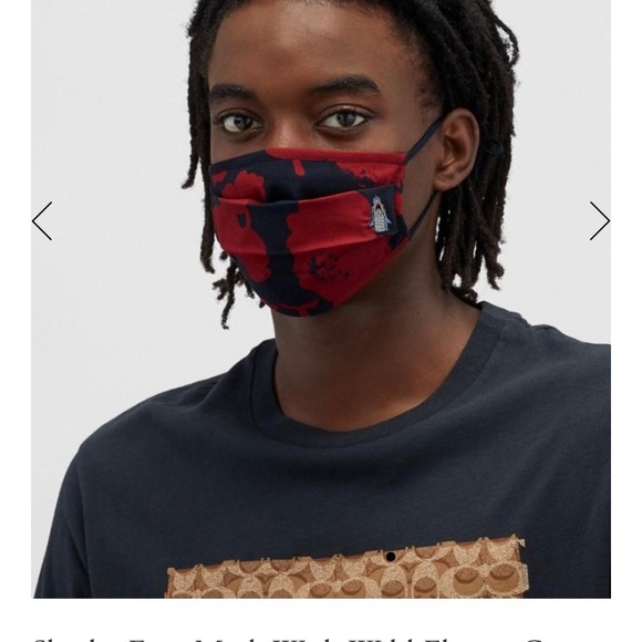 NWT Coach Sharky Face Mask With Wild Flower Print - Picture 3 of 5